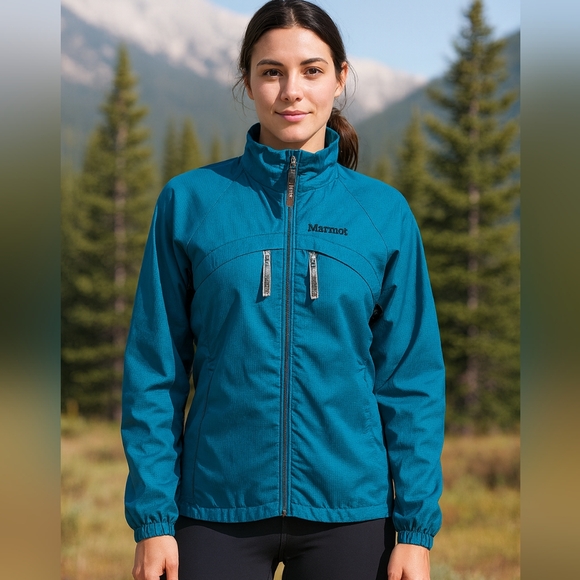 Marmot Jackets & Blazers - Marmot Activent Windbreaker Full Zip Blue Women's Medium